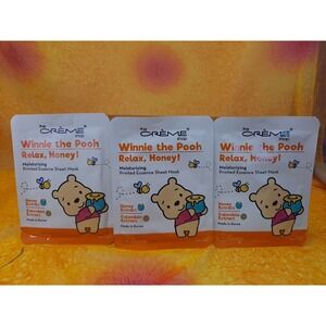 The Crème Shop Disney Winnie the Pooh Relax, HONEY! Lot of 3 Moisturizing Masks